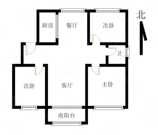 皖南商城星城国际3室2厅1卫113㎡南北41万