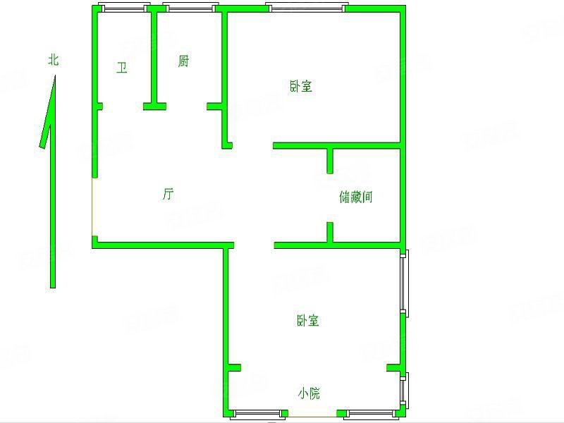 湘江里2室1厅1卫56㎡南北102万