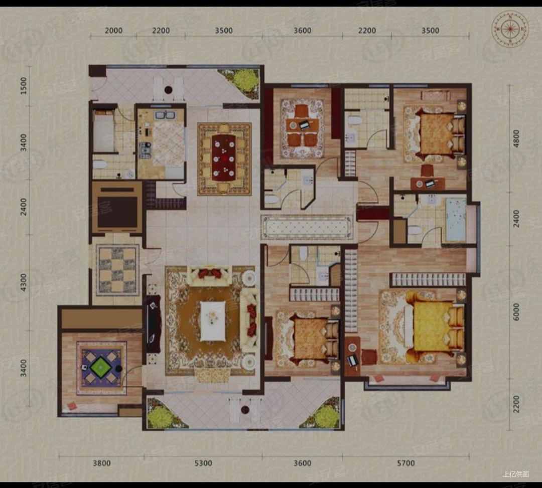 四季花城独栋三层别墅320万包过户带车库地下室前后花园