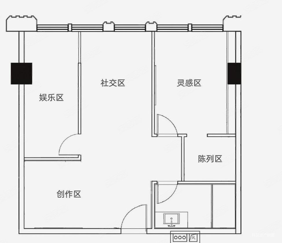 徐家汇核芯板块小两房麻雀虽小五脏俱全超好客厅采光