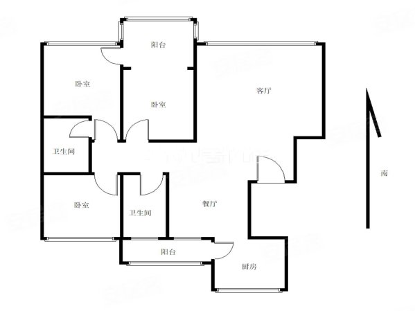 塔利新村(北区)3室2厅2卫137㎡南北107万