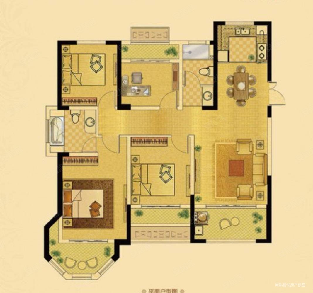 中南锦苑(常熟)4室2厅2卫141.04㎡南316万