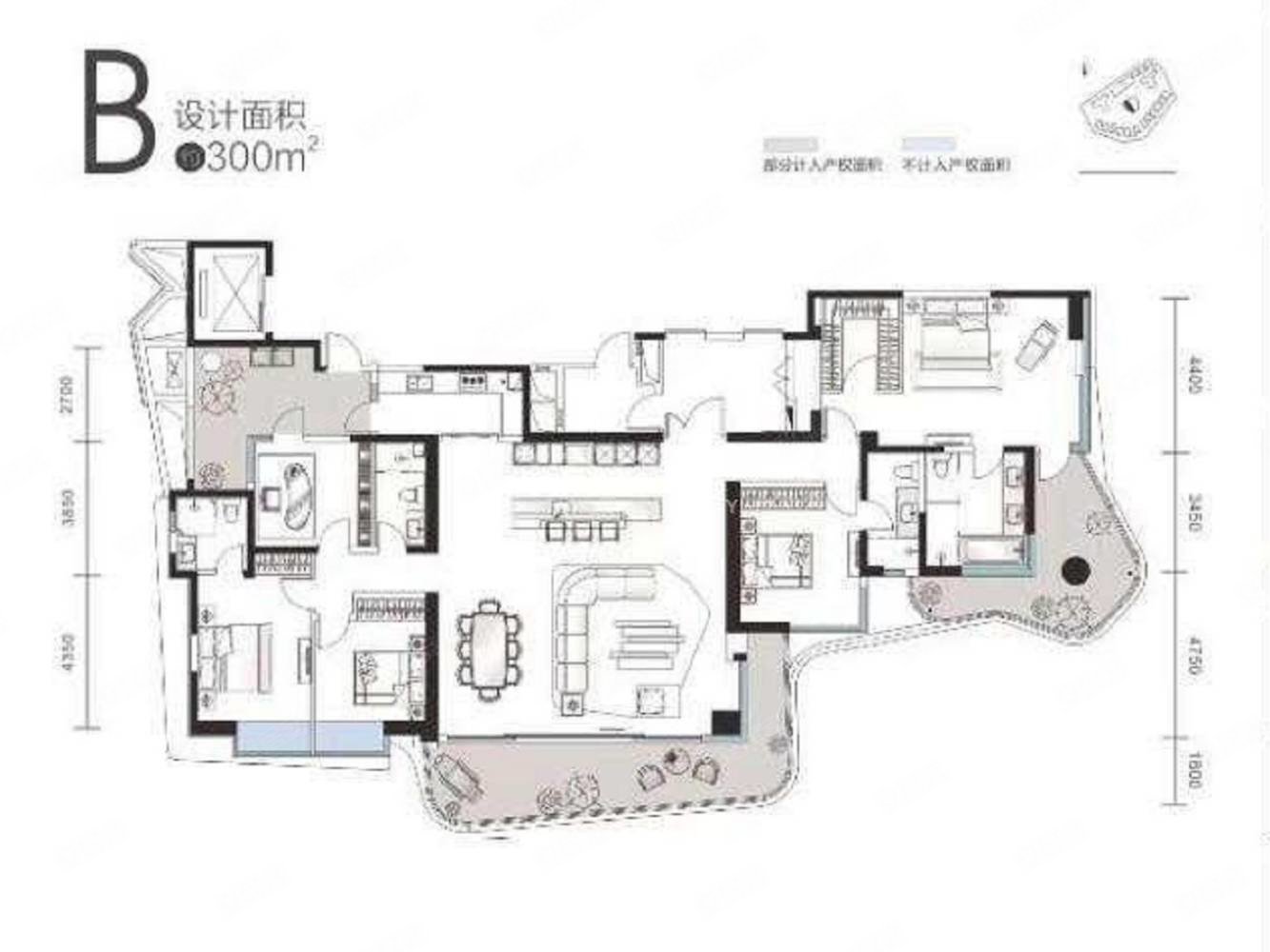 麓湖生态城沚院272平1080万4室2厅3卫