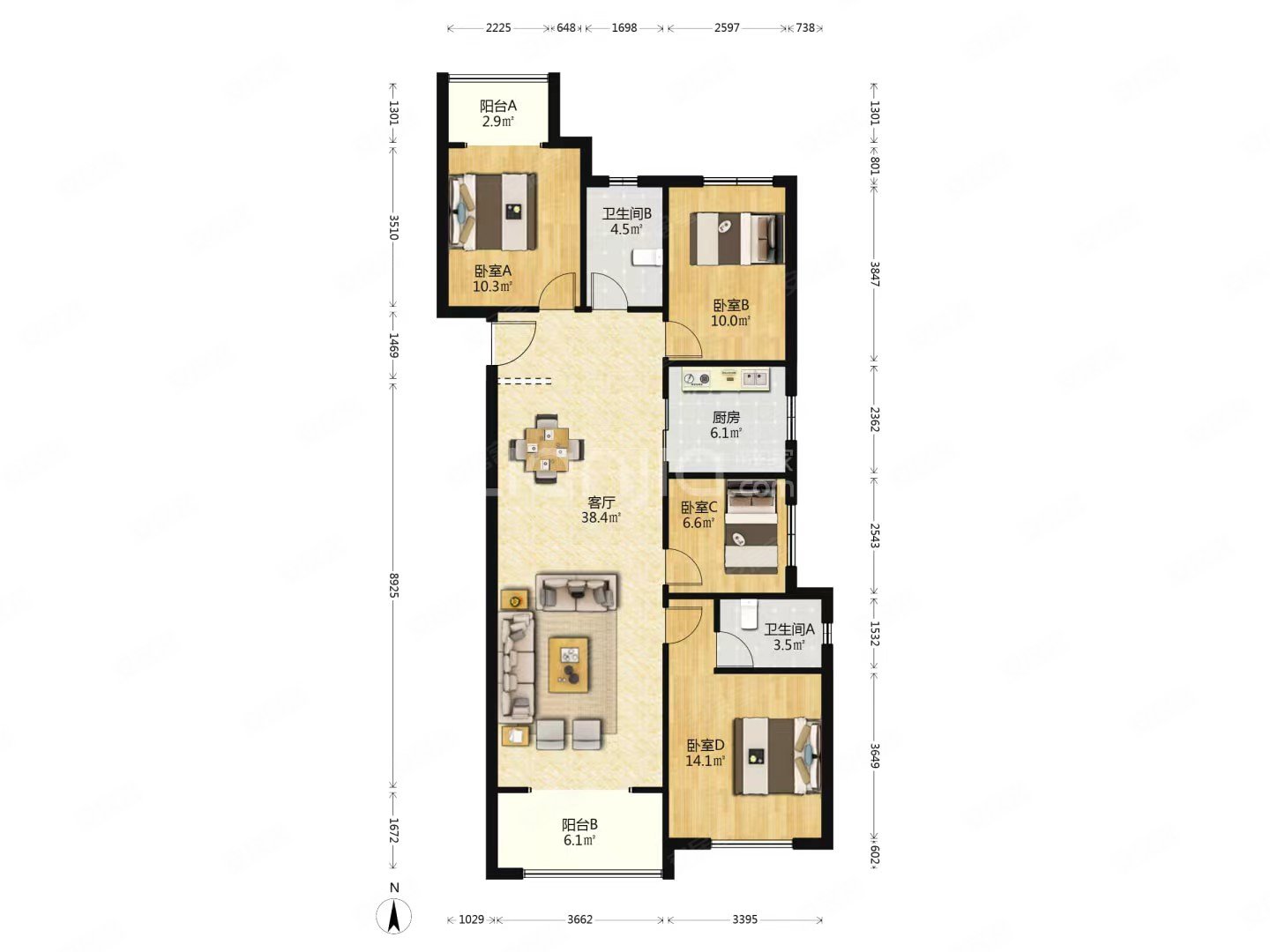 双卫生间 次新房 装修好 楼层好出行方便带车位,中海珑悦府二手房,174