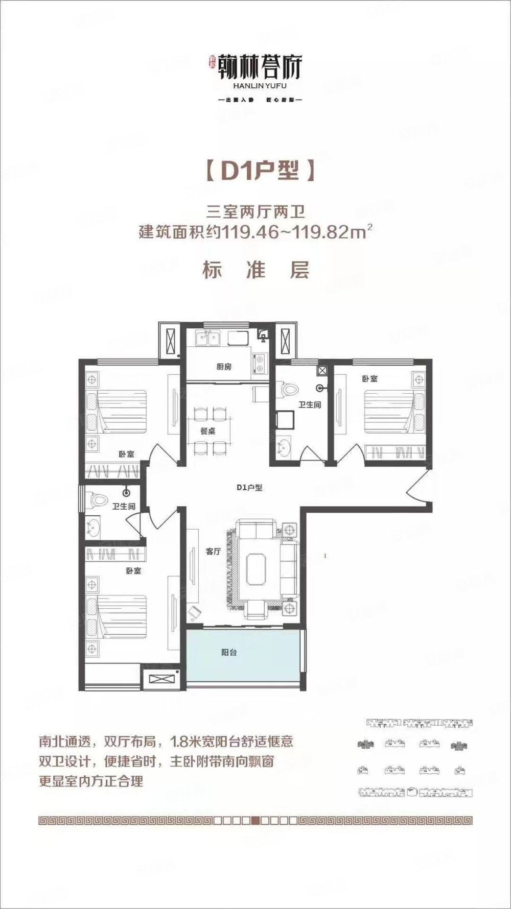 新密翰林誉府户型图图片