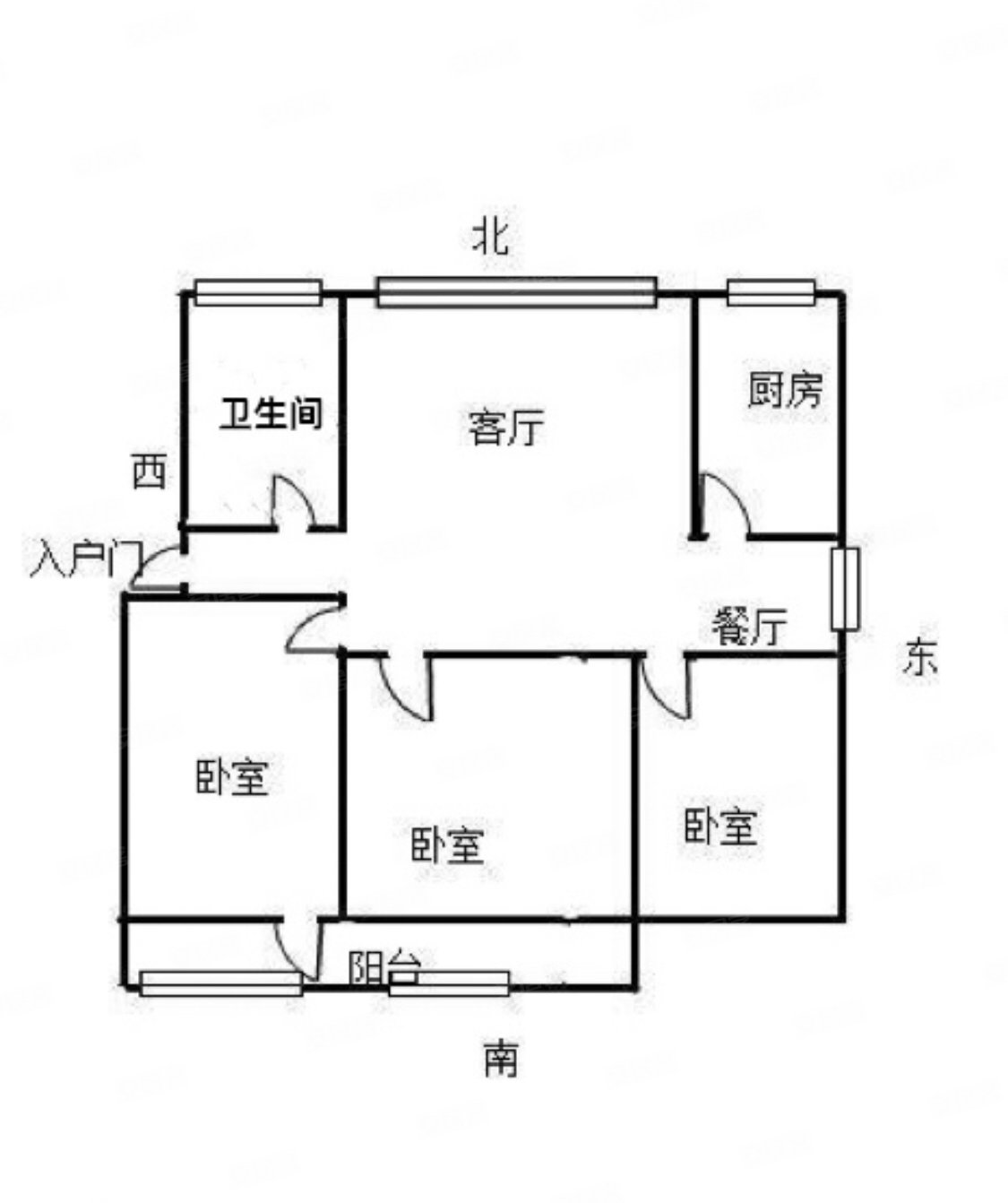 福安家园近多层3楼115平带车库大三室朝阳双阳台供暖随时