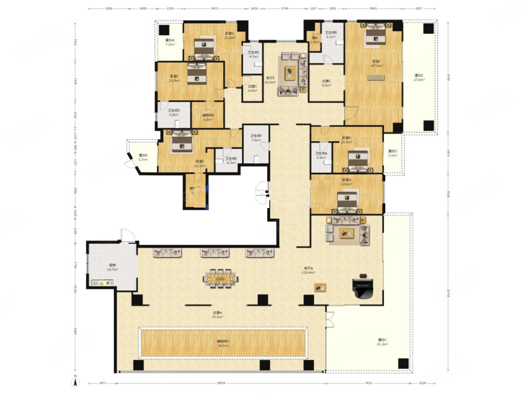 1885万出售高铁网红打卡楼盘瀚海晴宇一层一户大平层