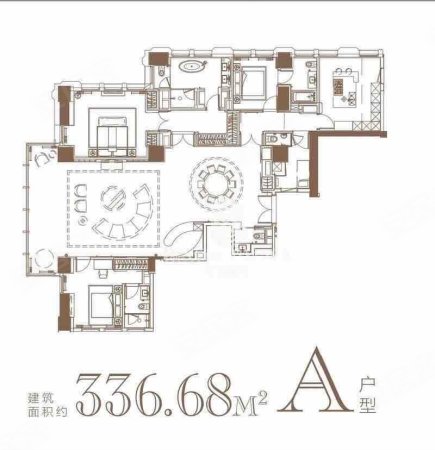 景瑞尚滨江3室2厅5卫336.68㎡西南3360万