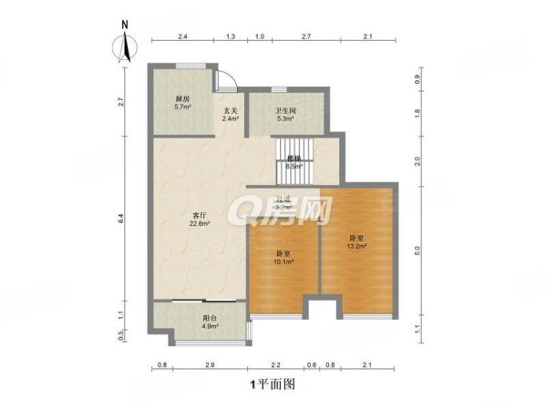 禹洲郎溪上里3室1厅2卫121.5㎡南北188万