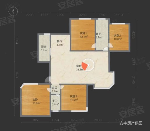 华夏奥韵4室2厅2卫150.88㎡南北160万