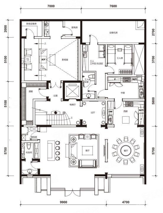 九章别墅4室2厅1卫518㎡南北5500万