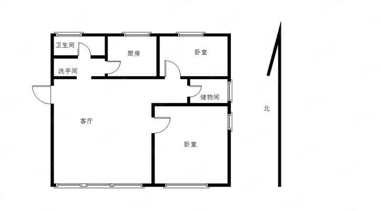 顺德居小区2室2厅1卫84.28㎡南北85万