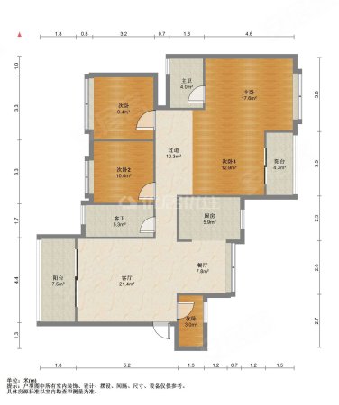 融冠乐城5室2厅2卫135㎡南北74万