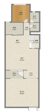 鸿坤花语墅(别墅)4室2厅2卫146.17㎡南195万