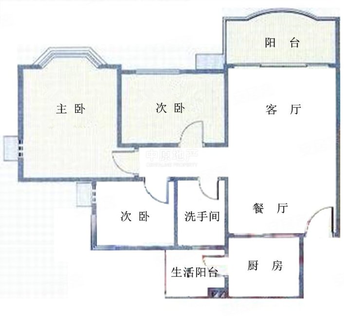 祈福新邨海晴居3室2厅1卫82.7㎡南北160万