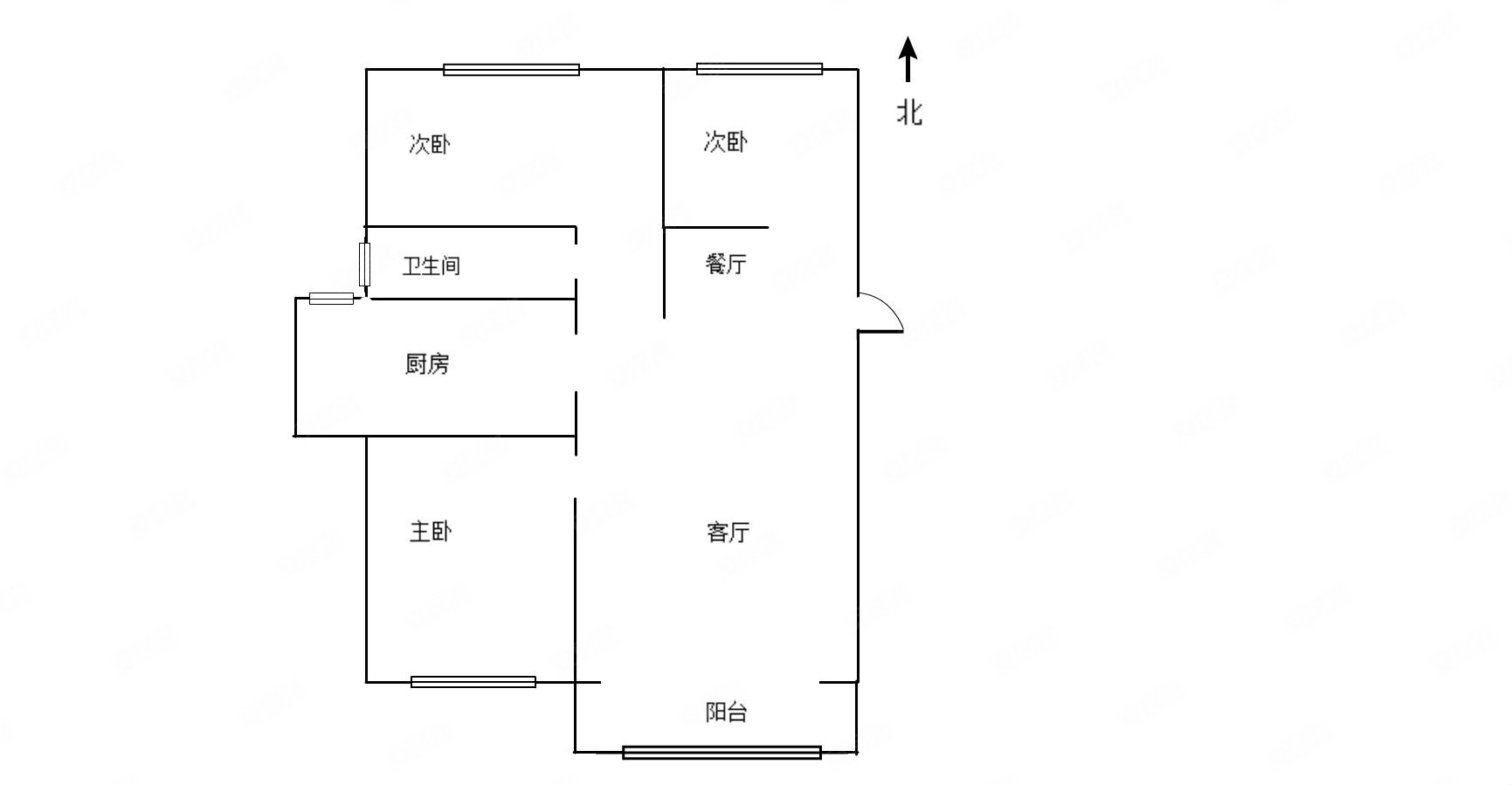 幸福嘉苑3室2厅1卫100㎡南北51.2万