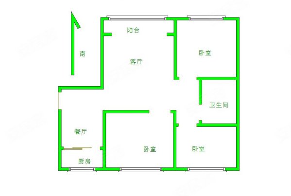 世纪罗马城3室2厅1卫130㎡南北110万