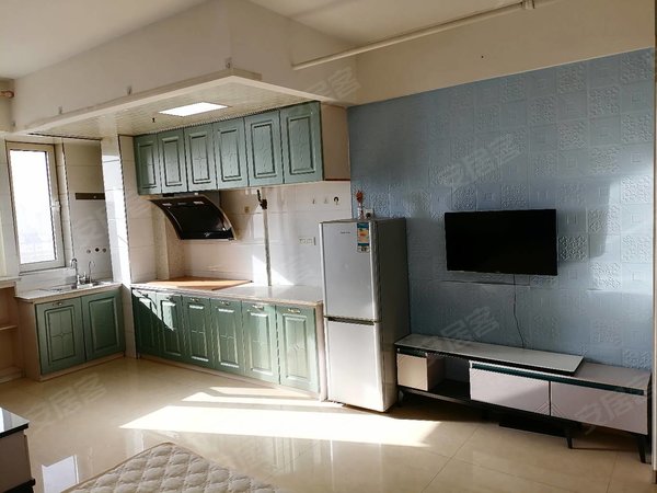 包头昆都仑丰盈道京奥港花园(商住楼)新上帝景精装南向公寓，光线充足带空调，可月付，拎包入住，实景出租房源真实图片