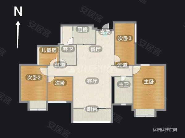 凤江绿缘5室2厅2卫138.1㎡东南95万