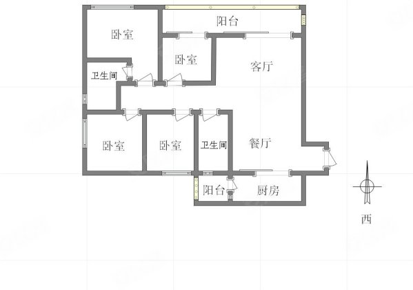 秀湖鹭岛4室2厅2卫128㎡西89万