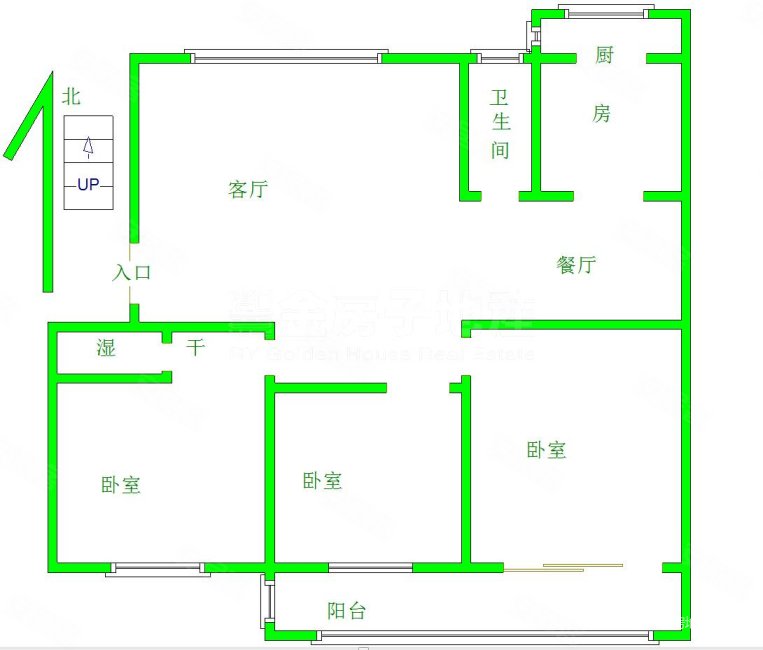 柳泉花园3室2厅2卫135㎡南北110万