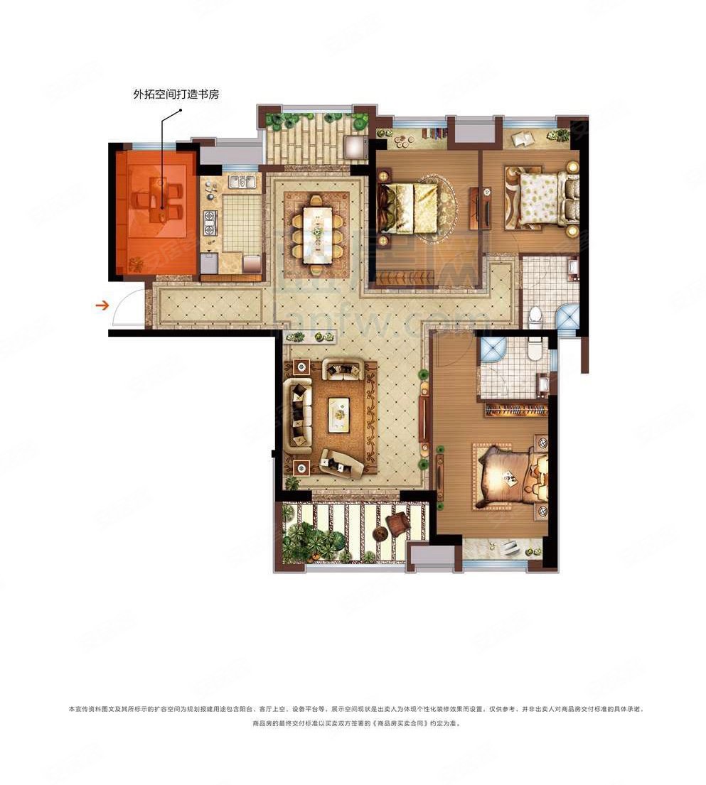 单价11800鞋位在御湖湾证满边套4房公摊小