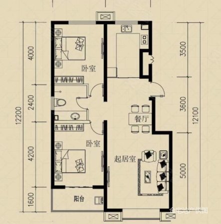 盛达鑫苑东区2室1厅1卫86.34㎡南北86.8万