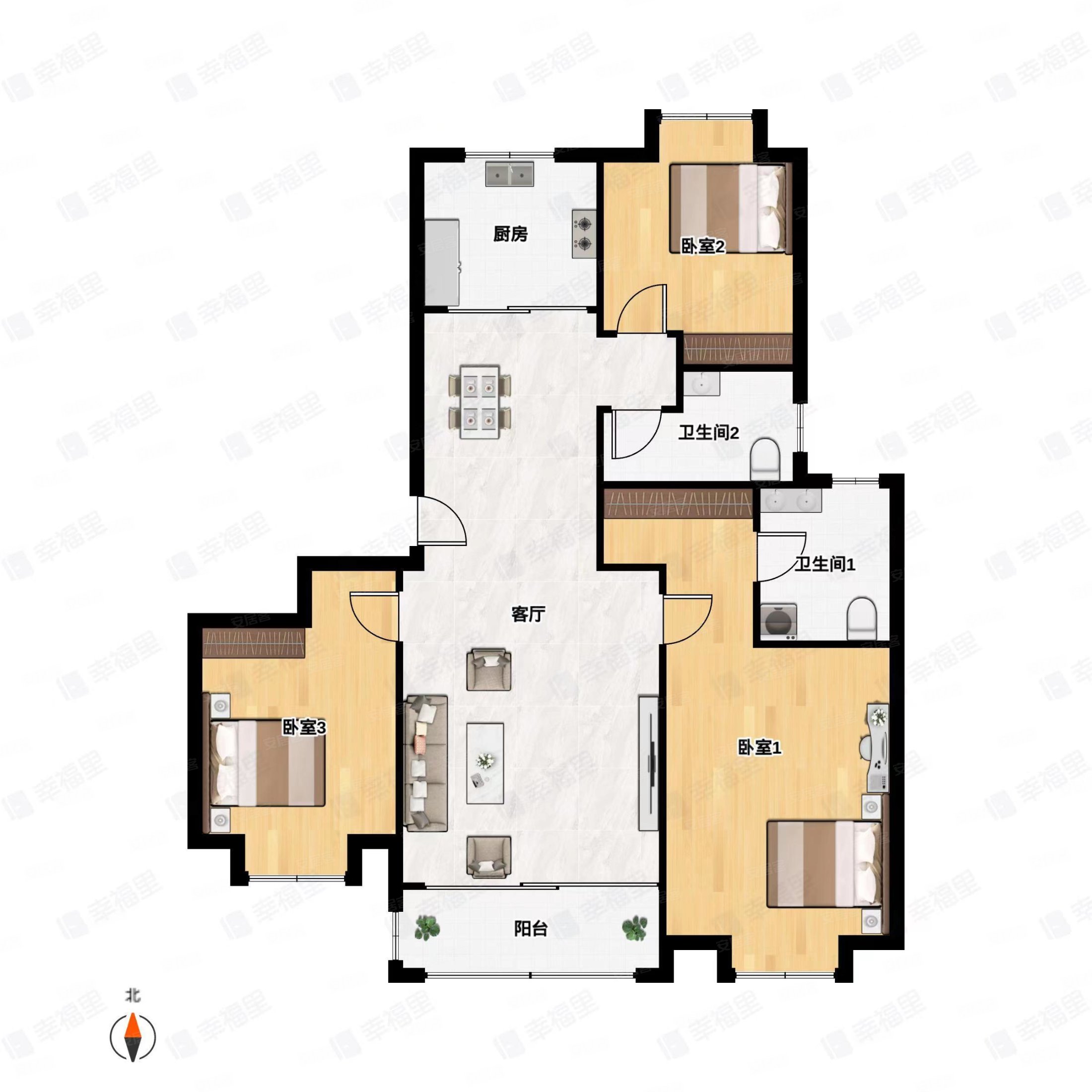 新上急售金茂湾总价抵小三房户型方正采光好交通便利