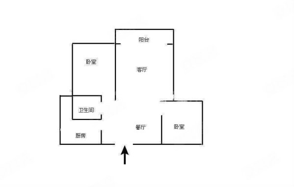 恒大绿洲2室2厅1卫82㎡南北59.8万