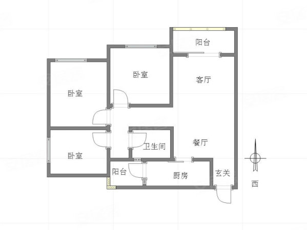 万科金域学府翰林菁华里3室2厅1卫89㎡南104万