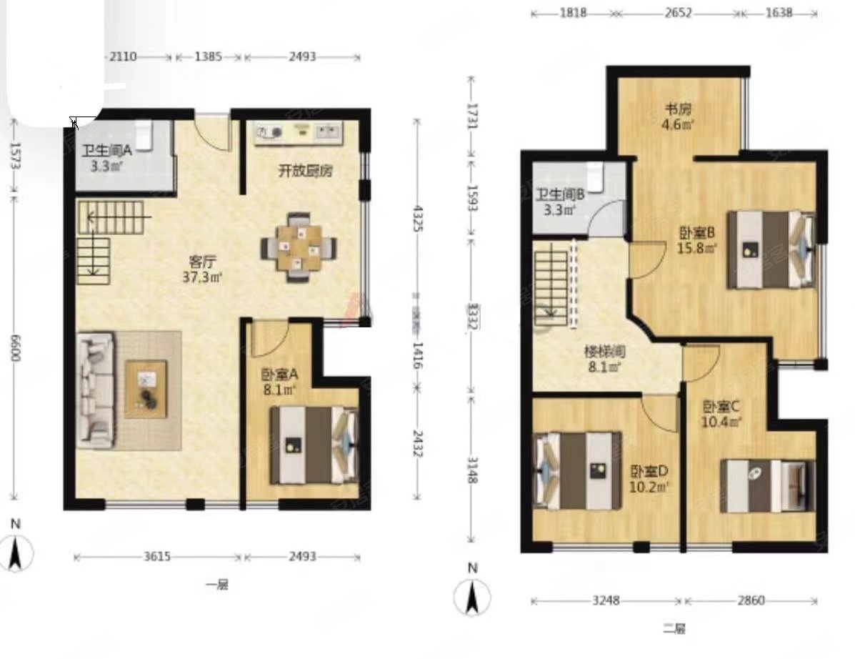 万汇城南区 10号线地铁口 精装复式挑高 四房两卫 随时看房