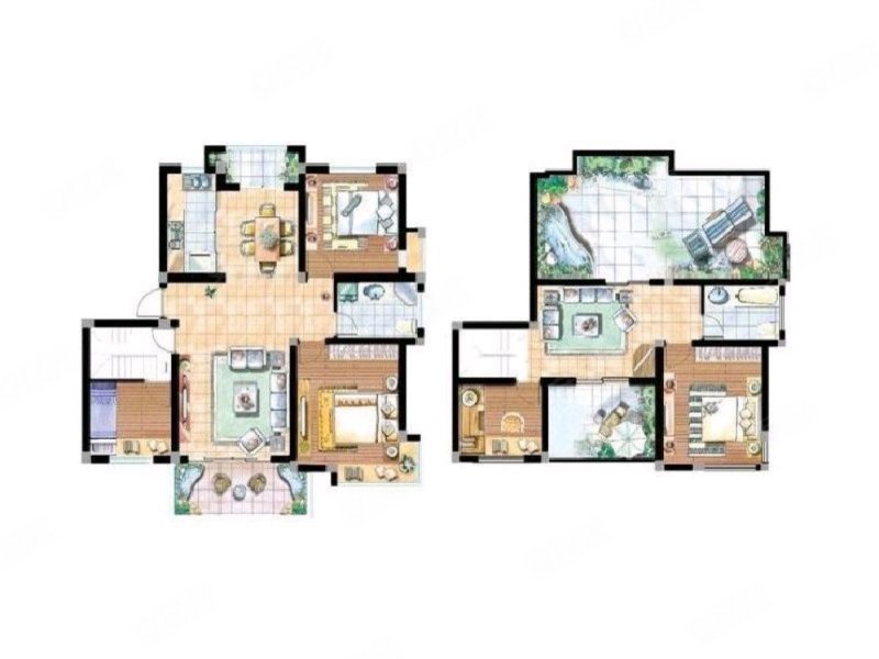 带60平花园 空中楼阁 可做四房 朝南 装修好 西南医院对面,芳草地小区
