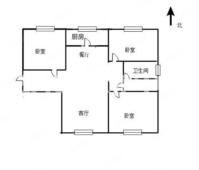 保利天汇汇景苑3室2厅1卫111㎡南北124万