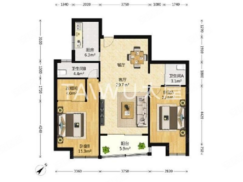 蓬莱公园 品质全南户型 业主城售 有产权车位 满五 价格好谈
