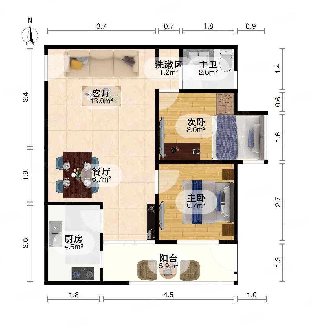 巡司河公园旁房东急卖紧邻永安可以做院子户型周正