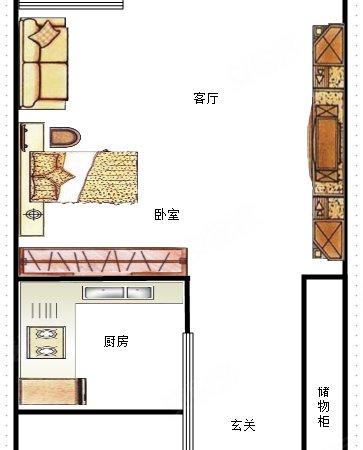 南宁青秀凤岭北凤岭名园凤岭名园 一房浪漫单间出租 青秀区 带阳台
