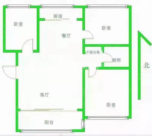 凰家胜利园3室2厅2卫142㎡南北93万