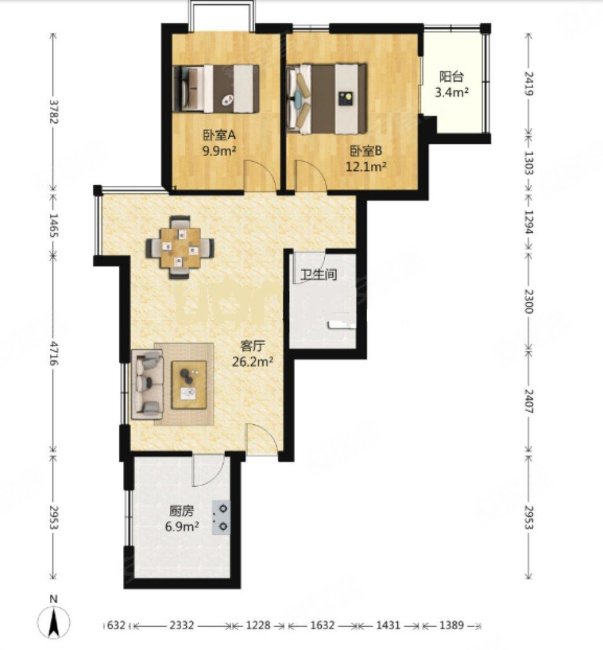金泘沱 近地铁 带电梯 满二 大两房 商品住宅 楼层好,曲江澜山二手房