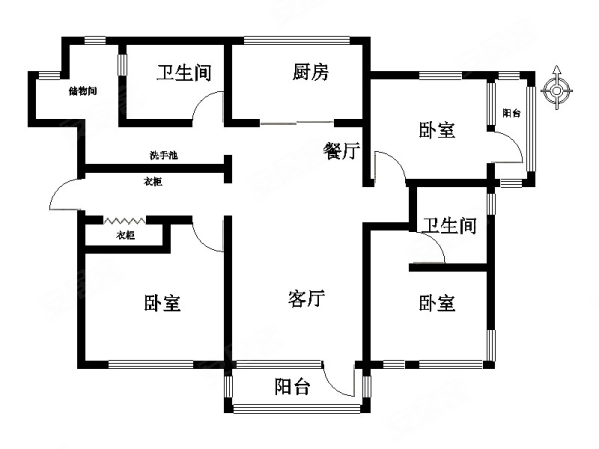 万科魅力之城3室2厅2卫147㎡南北260万