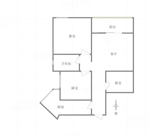 金鼎龙泉(南区)3室1厅1卫86㎡南北60.5万