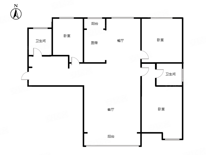 金品时代3室2厅2卫142㎡南北129.9万