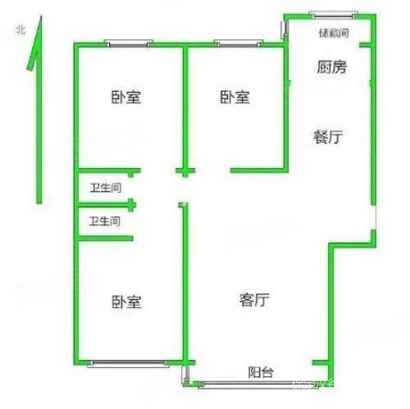 源盛嘉禾B区3室2厅2卫135.9㎡南北168万