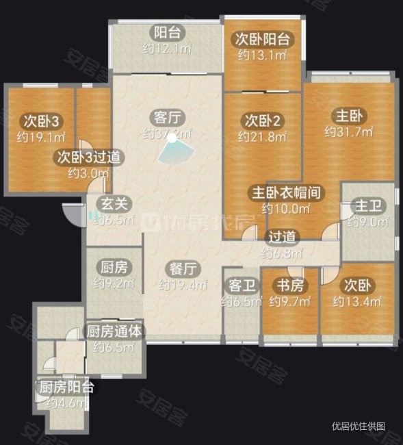 碧桂园西南上城观山府6室2厅3卫267㎡东南200万