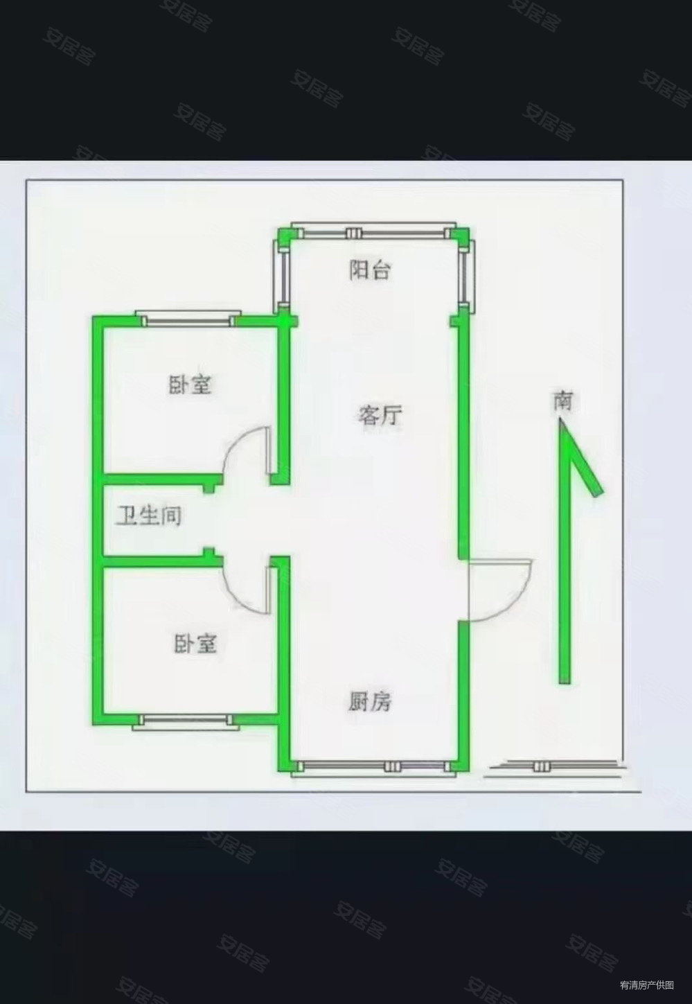 新思维红河谷(公寓住宅)2室2厅1卫107.58㎡南北59.8万