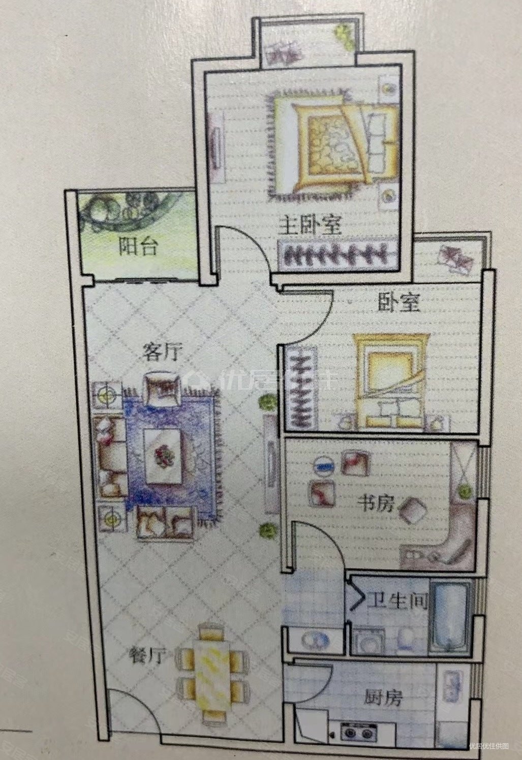 花果园u区产权满二端头房中医院楼上采光好