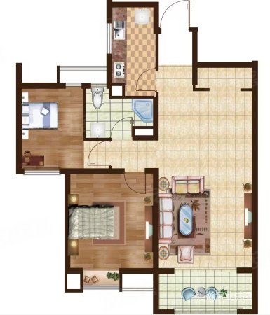 一建二工区宿舍2室1厅1卫48㎡南北24万