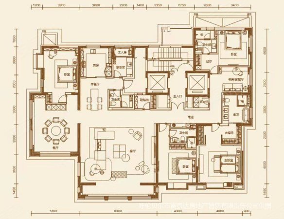 北国经典7室2厅4卫400㎡南北220万