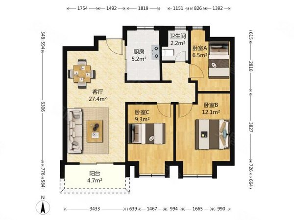 【多图】唐家岭新城(东区),西北旺租房,西北旺 唐家岭新城 主卧 随时