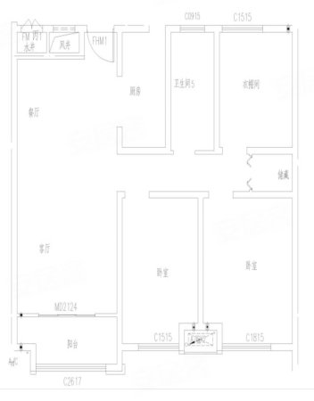 香格里拉四期 三室119平毛坯清水装 好楼层85万可谈!