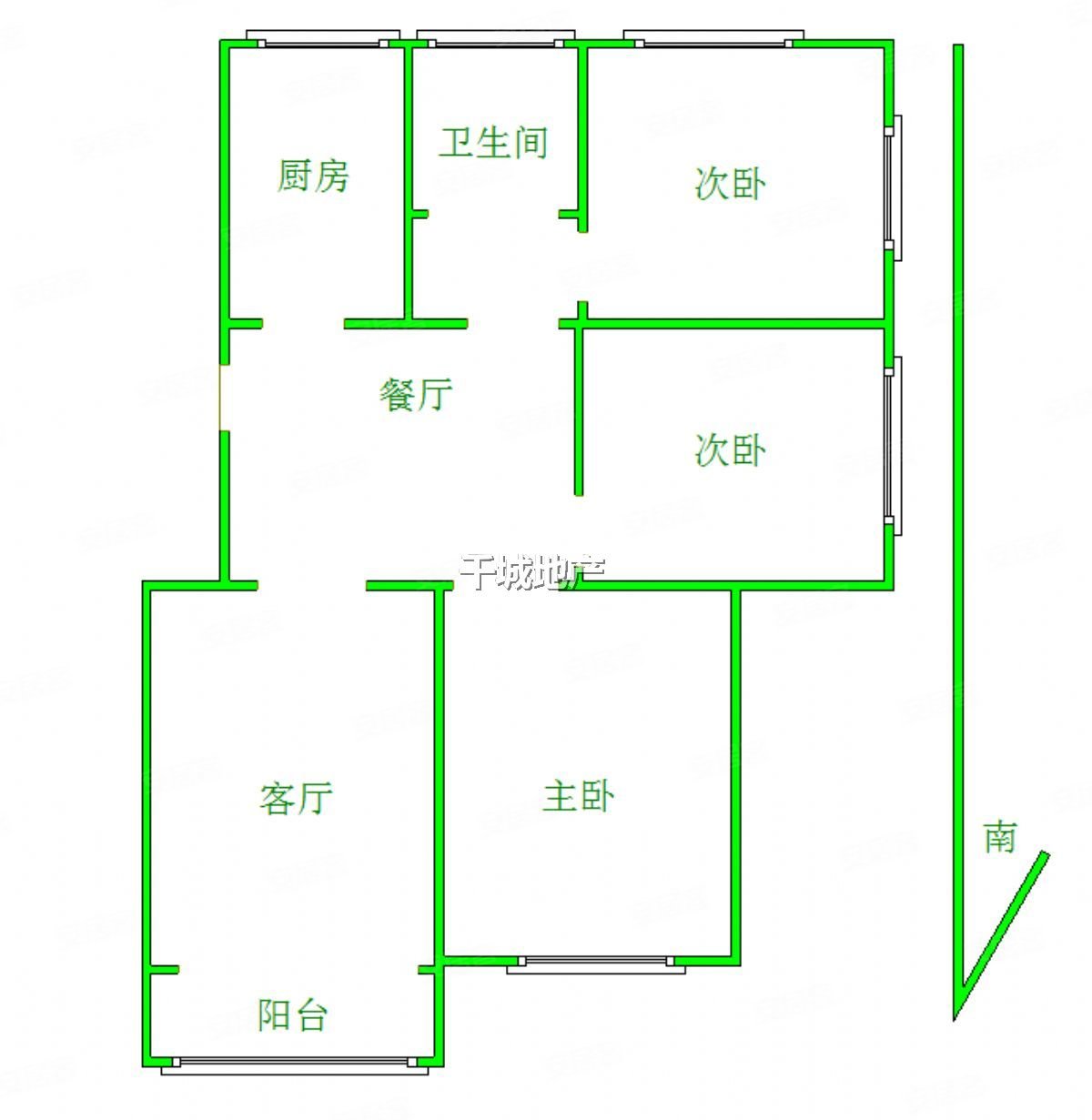 福基旭东新城3室2厅1卫92.92㎡南北139万